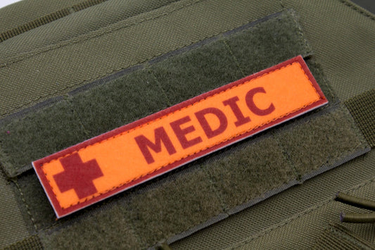Medic TF2 RED team stripe hook and loop morale patch