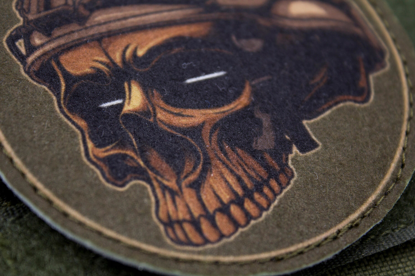 Skull hook and loop morale patch