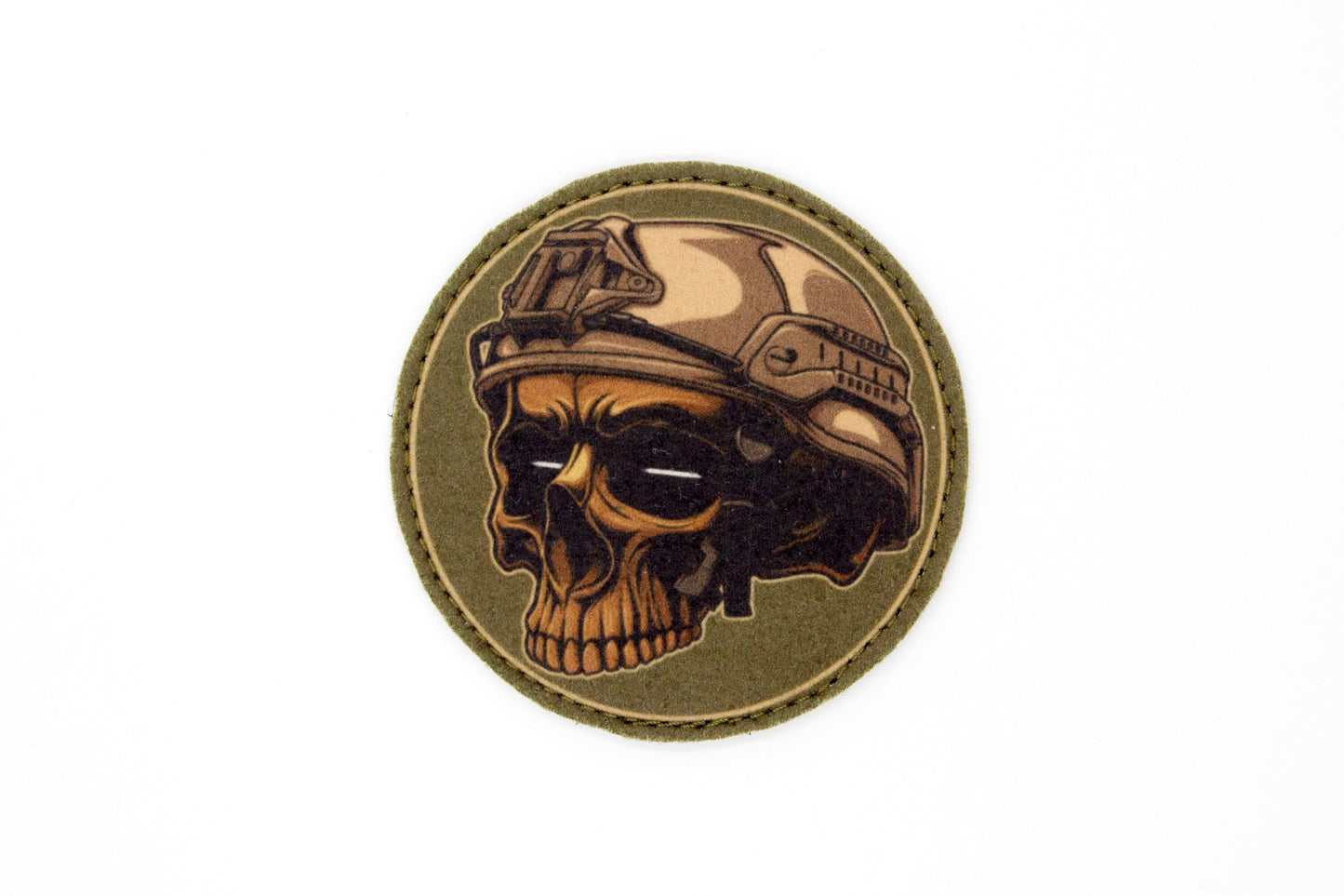 Skull hook and loop morale patch