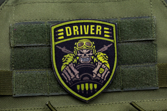 Driver military hook and loop patch