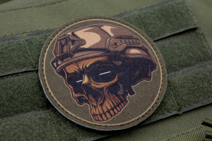 Skull hook and loop morale patch