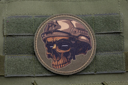 Skull hook and loop morale patch