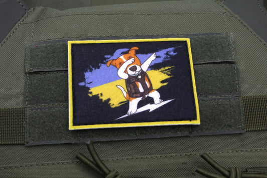 Ukrainian Dog Patron hook and loop morale patch