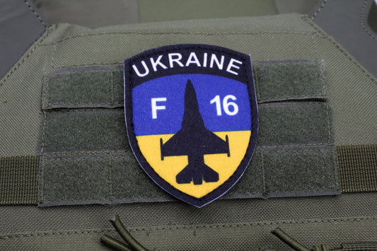 F-16 fighting falcon military hook and loop patch