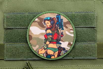Pin up girl military hook and loop patch