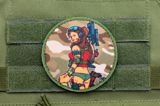 Pin up girl military hook and loop patch