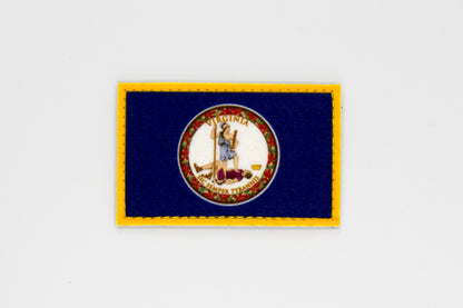 Virginia flag patriotic hook and loop patch