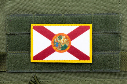 Florida flag patriotic hook and loop patch