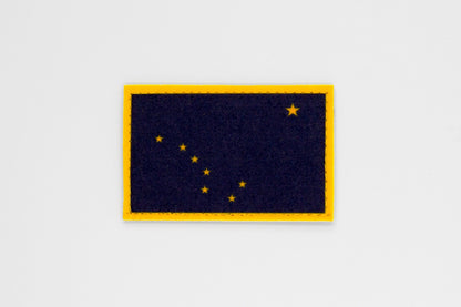 Alaska flag patriotic hook and loop patch