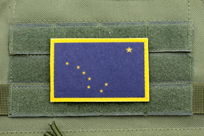 Alaska flag patriotic hook and loop patch