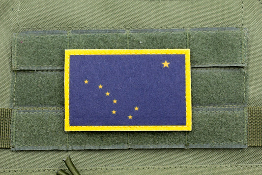 Alaska flag patriotic hook and loop patch