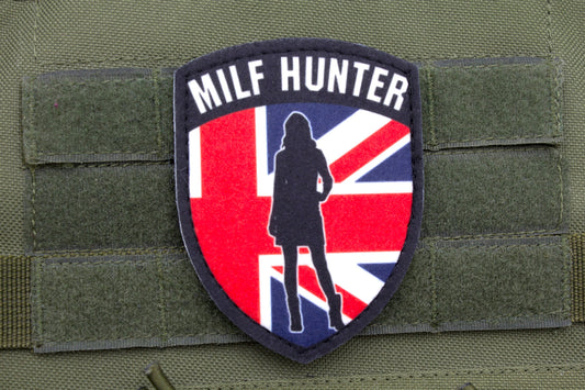 MILF hunter british flag hook and loop patch