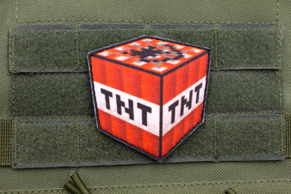 TNT video game morale hook and loop patch