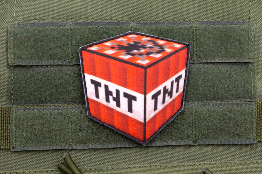 TNT video game morale hook and loop patch