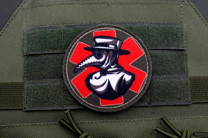 Plague doctor red paramedic emt patch