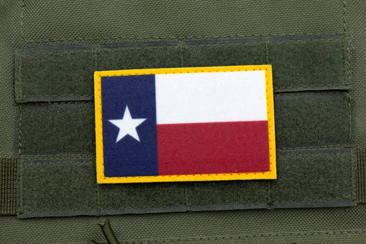 Texas flag patriotic hook and loop patch