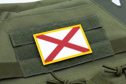 Alabama flag patriotic hook and loop patch