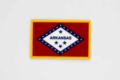 Arkansas flag patriotic hook and loop patch