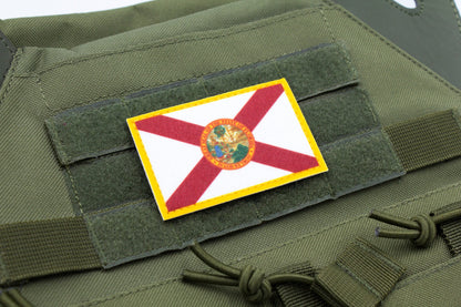 Florida flag patriotic hook and loop patch