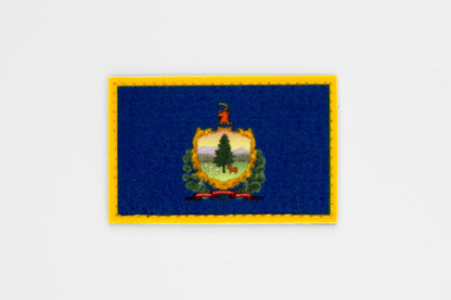 Vermont flag patriotic hook and loop patch