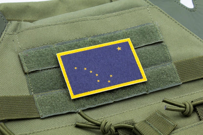 Alaska flag patriotic hook and loop patch