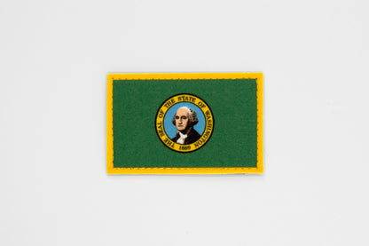 Washington state flag patriotic hook and loop patch