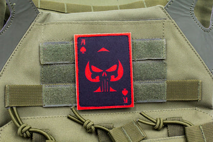 Ace of spades Skull hook and loop morale patch