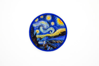 Starry night Vincent van gogh fine art patch hook and loop