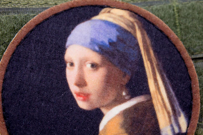 Girl with a Pearl Earring by Johannes Vermeer fine art hook and loop patch