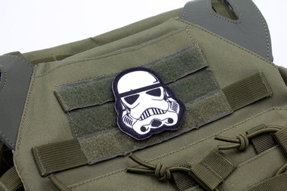 Star wars stormtrooper helmet hook and loop morale patch