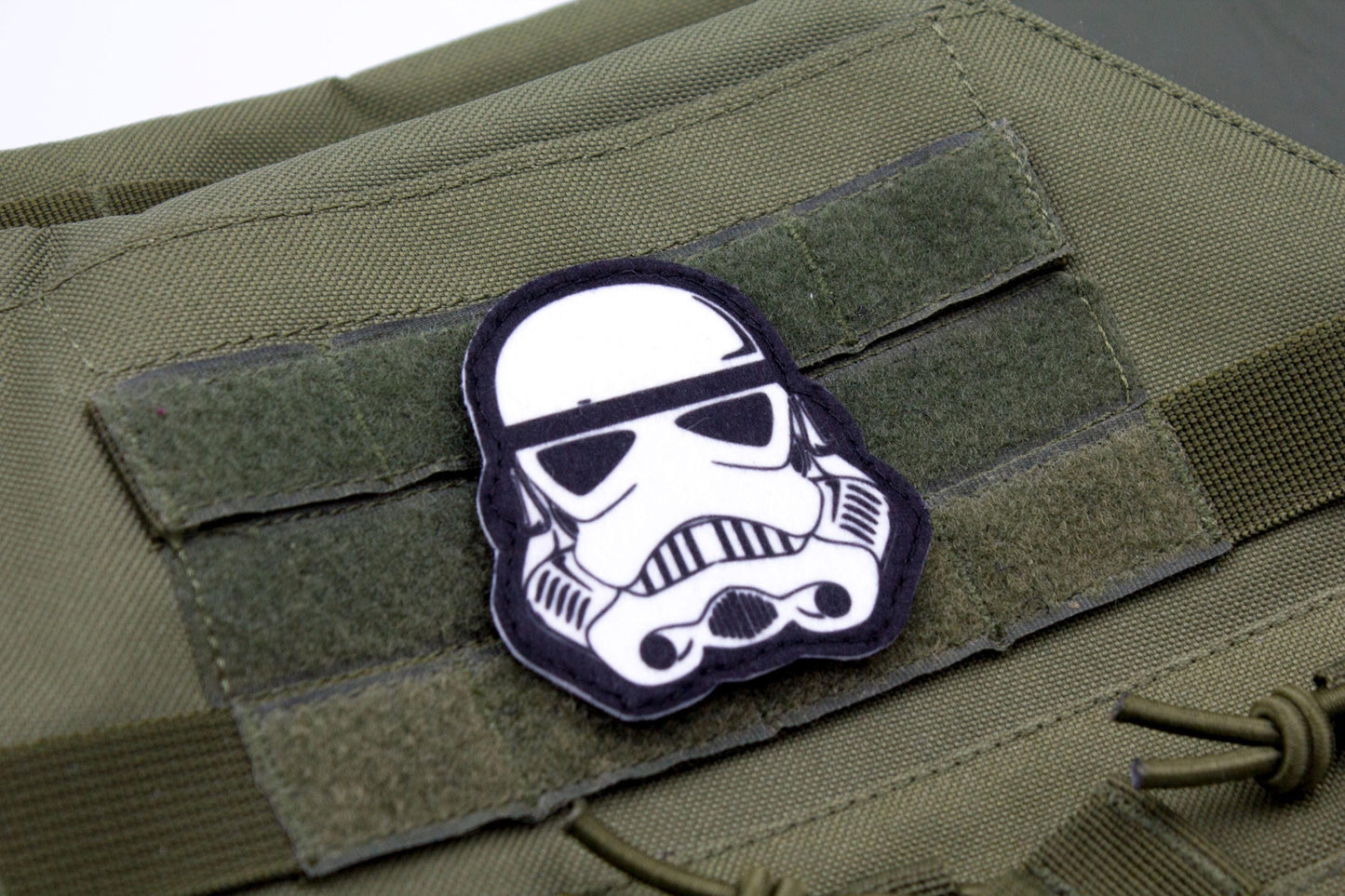 Star wars stormtrooper helmet hook and loop morale patch