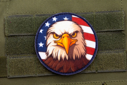 American eagle flag patriotic hook and loop patch