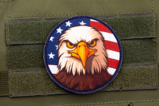 American eagle flag patriotic hook and loop patch