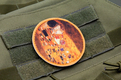 The Kiss by Gustav Klimt fine art hook and loop patch