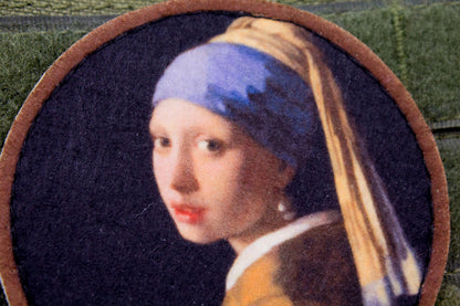 Girl with a Pearl Earring by Johannes Vermeer fine art hook and loop patch