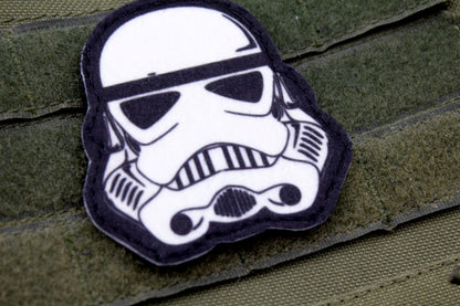 Star wars stormtrooper helmet hook and loop morale patch