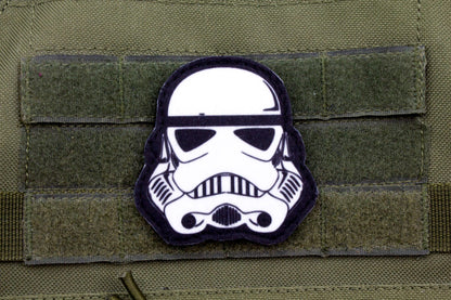 Star wars stormtrooper helmet hook and loop morale patch