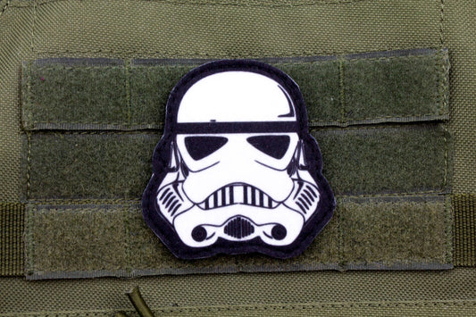 Star wars stormtrooper helmet hook and loop morale patch