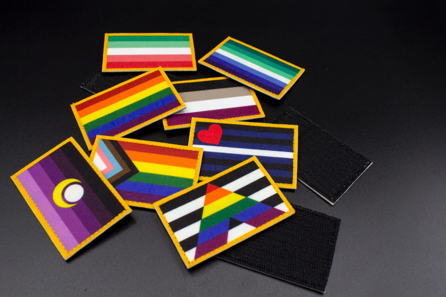 LGBTQ pride rainbow flag hook and loop patch