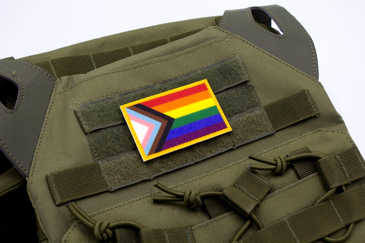 LGBTQ progress pride flag hook and loop patch