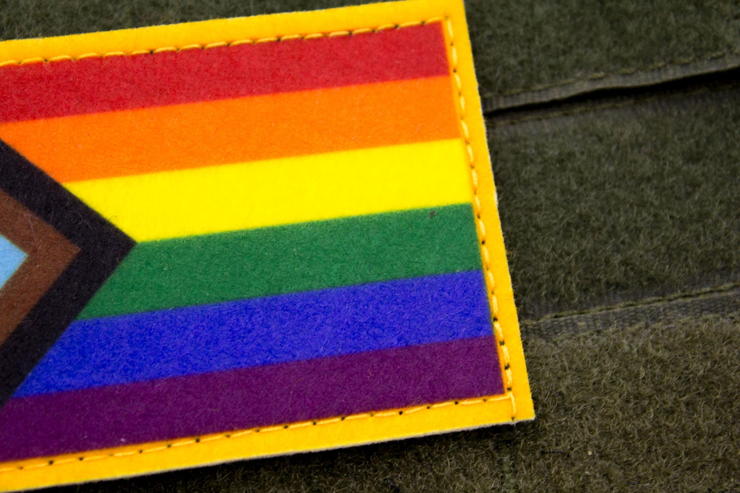 LGBTQ progress pride flag hook and loop patch