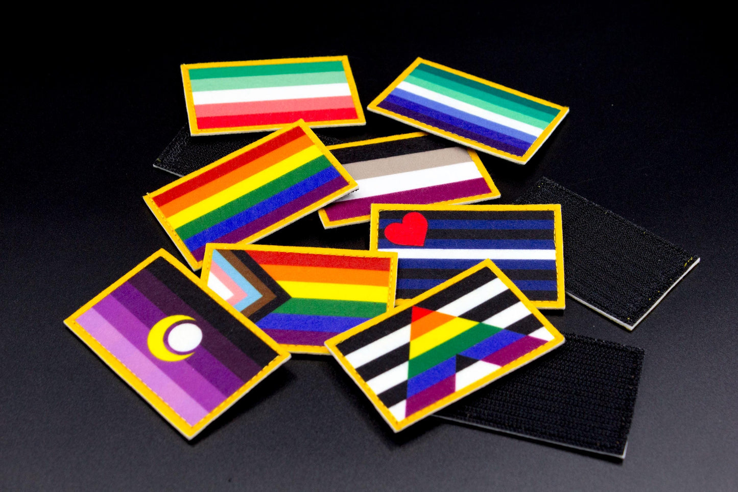 LGBTQ progress pride flag hook and loop patch