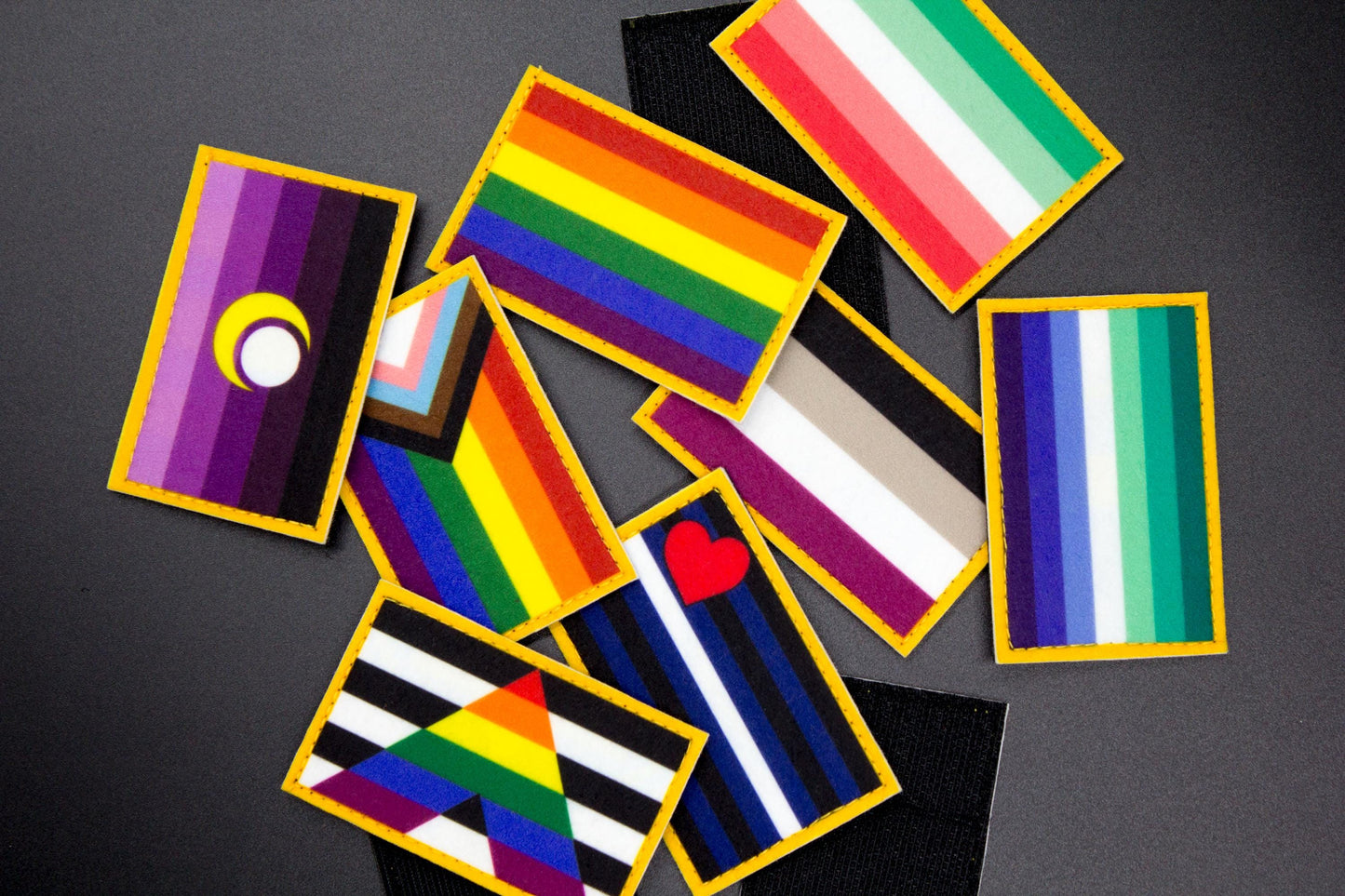 LGBTQ progress pride flag hook and loop patch