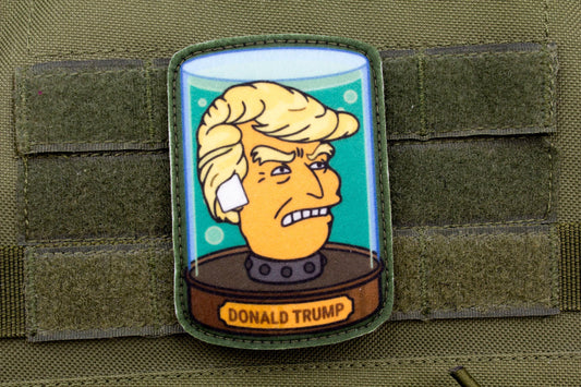 Donald Trump Futurama style funny hook and loop morale patch