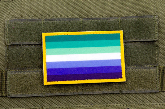 Gay pride flag hook and loop patch
