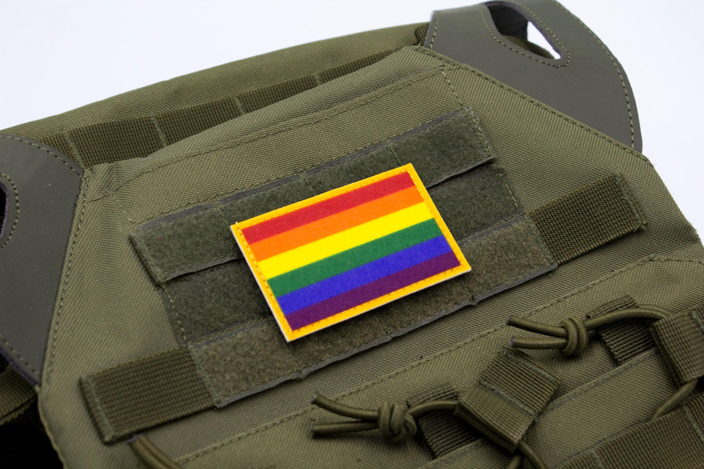 LGBTQ pride rainbow flag hook and loop patch
