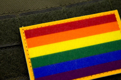 LGBTQ pride rainbow flag hook and loop patch