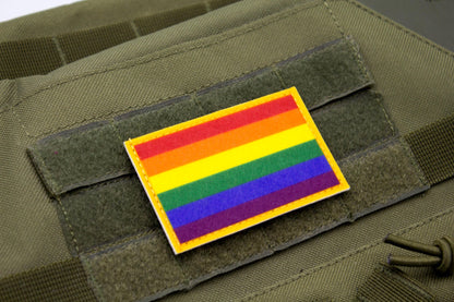 LGBTQ pride rainbow flag hook and loop patch