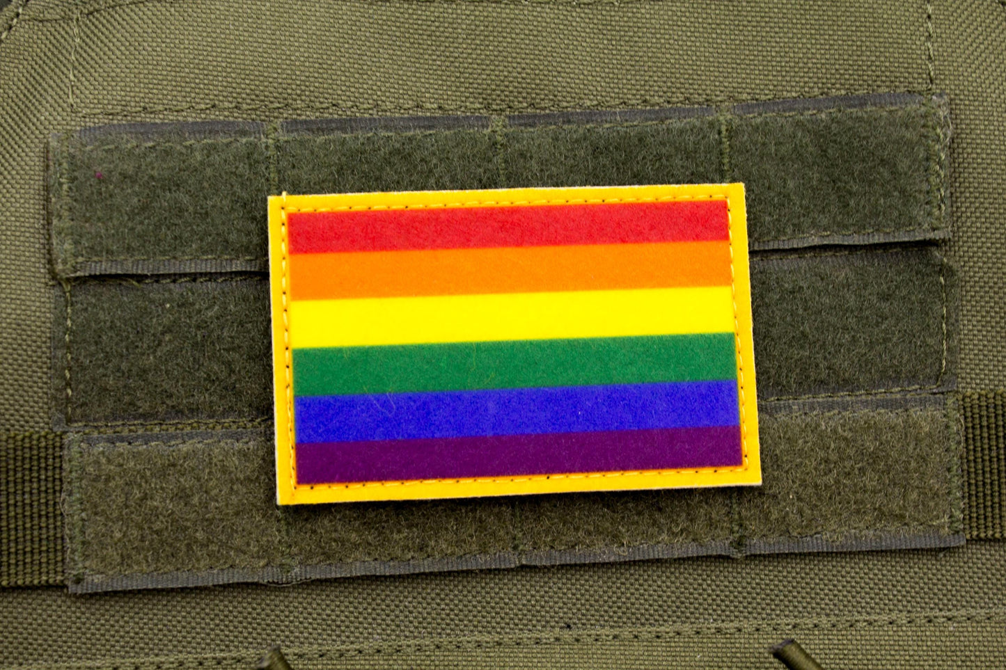 LGBTQ pride rainbow flag hook and loop patch