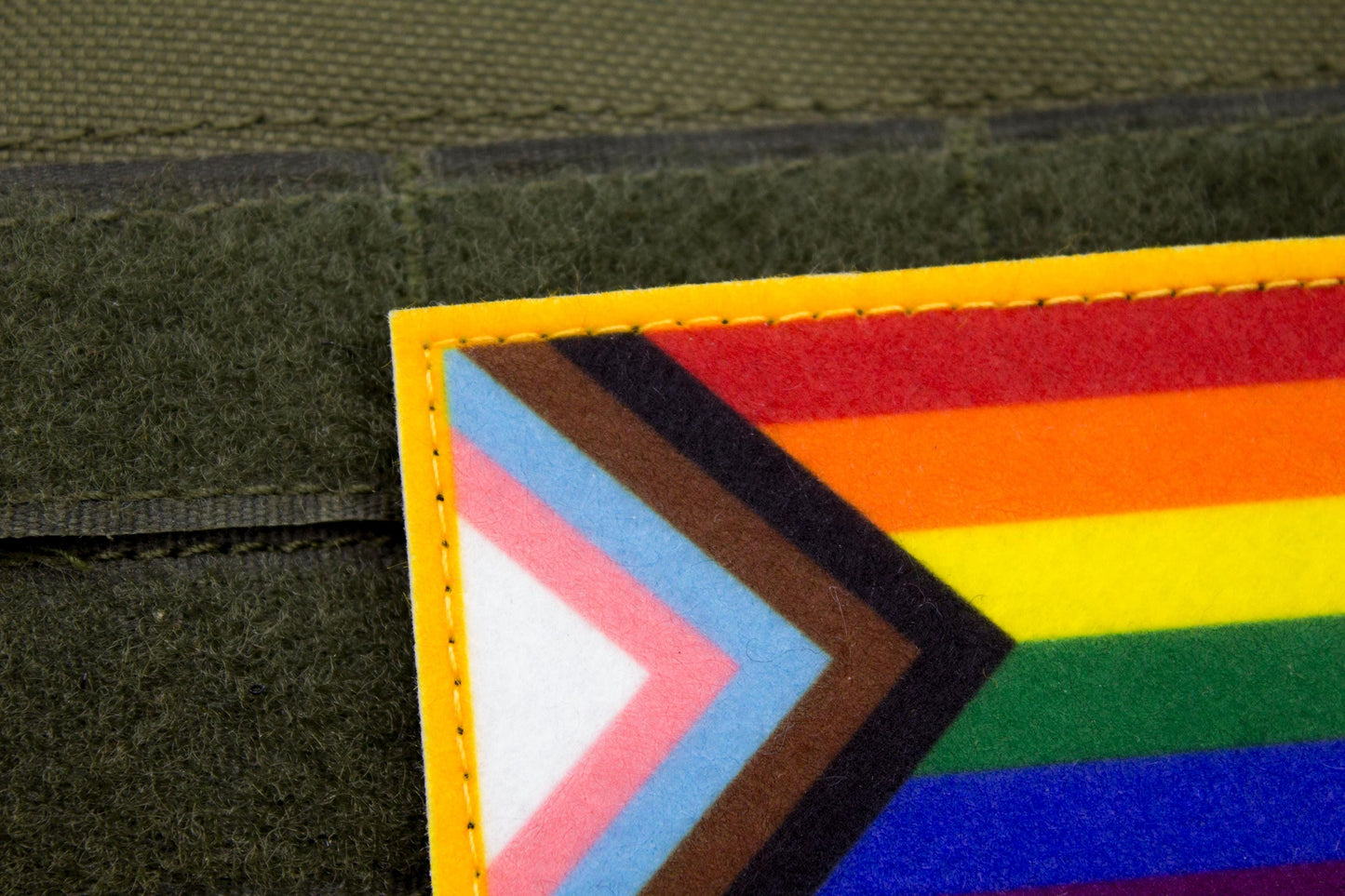 LGBTQ progress pride flag hook and loop patch
